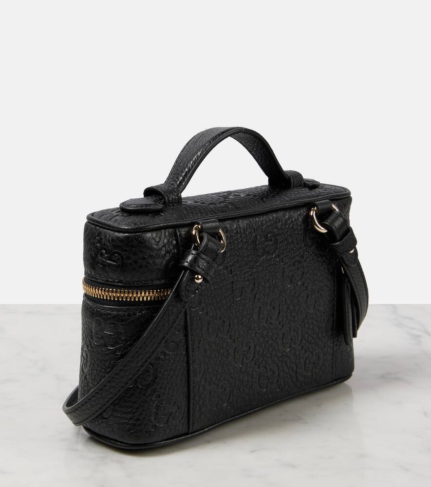 Gucci GG Super Mini debossed leather tote bag