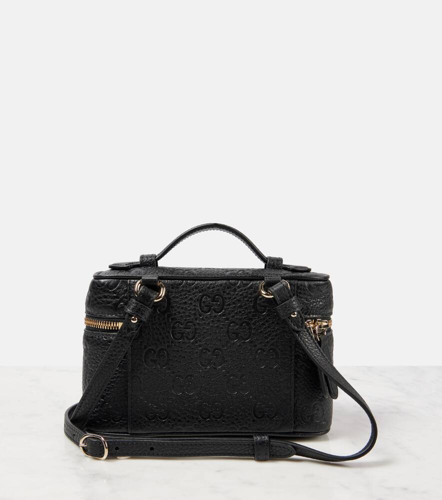 Gucci GG Super Mini debossed leather tote bag