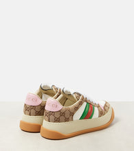Gucci GG canvas leather-trimmed sneakers