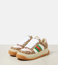 Gucci GG canvas leather-trimmed sneakers