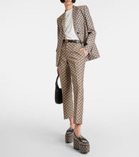 Gucci GG canvas linen-blend blazer