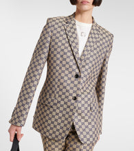 Gucci GG canvas linen-blend blazer