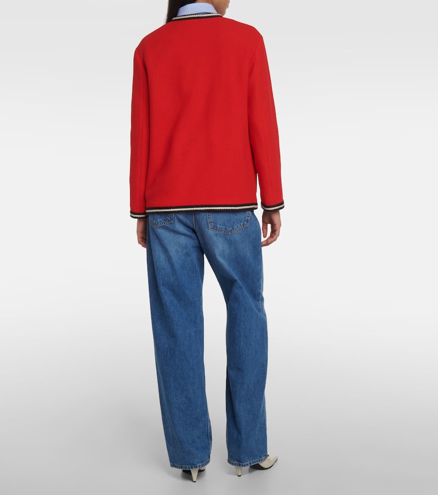 Gucci GG embroidered wool-blend tweed jacket