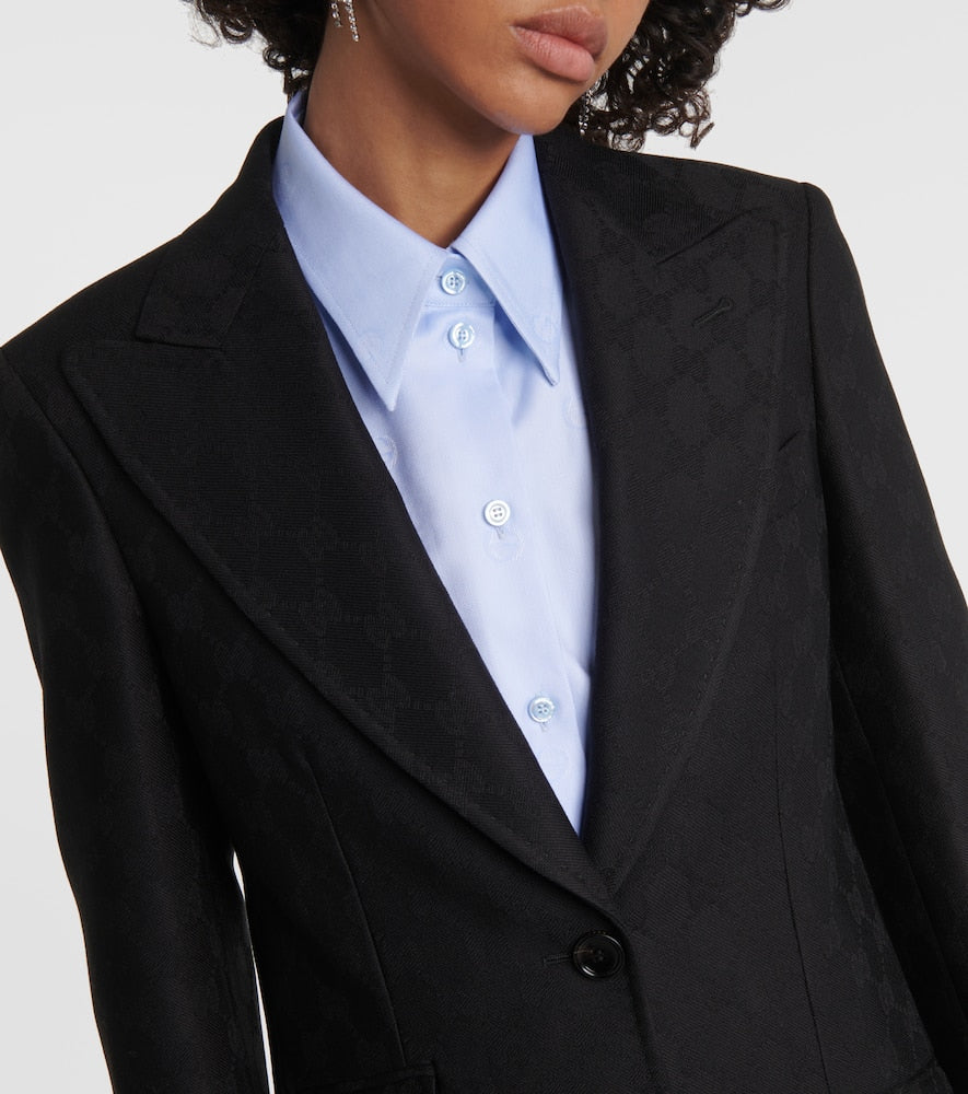 Gucci GG jacquard wool blazer