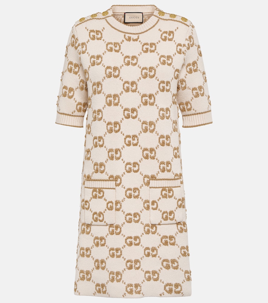 Gucci GG jacquard wool boucl√É¬© minidress