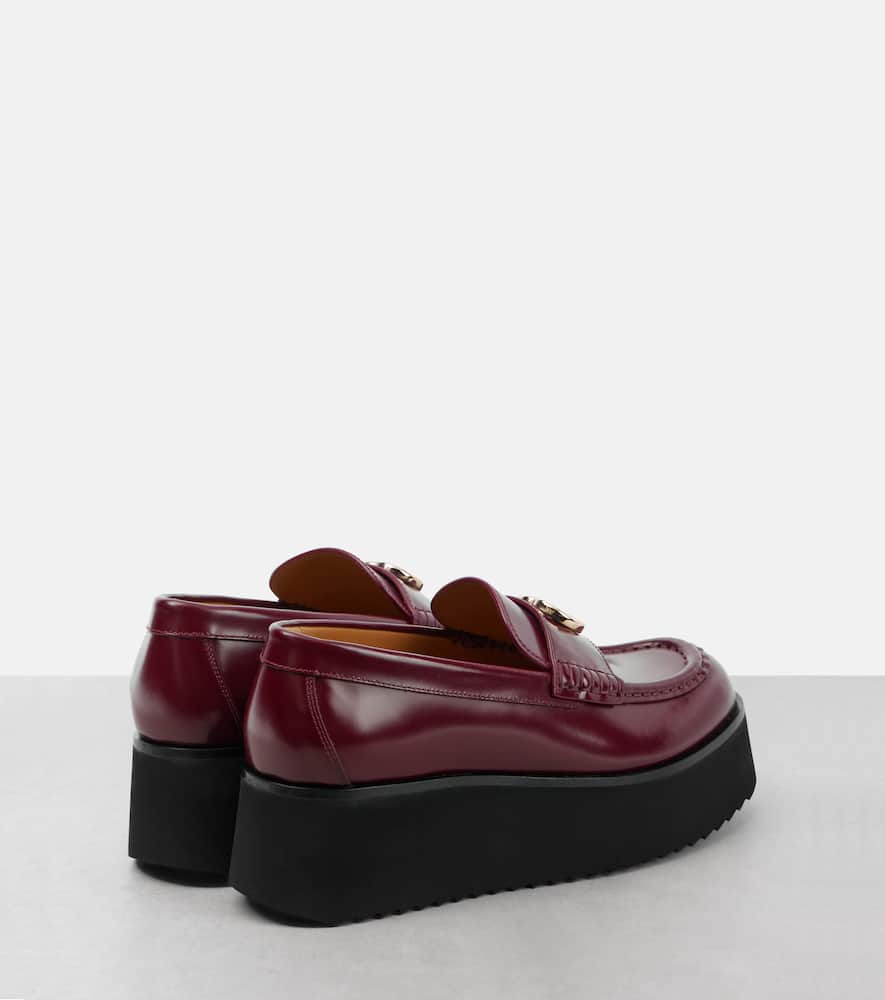 Gucci GG leather platform loafers