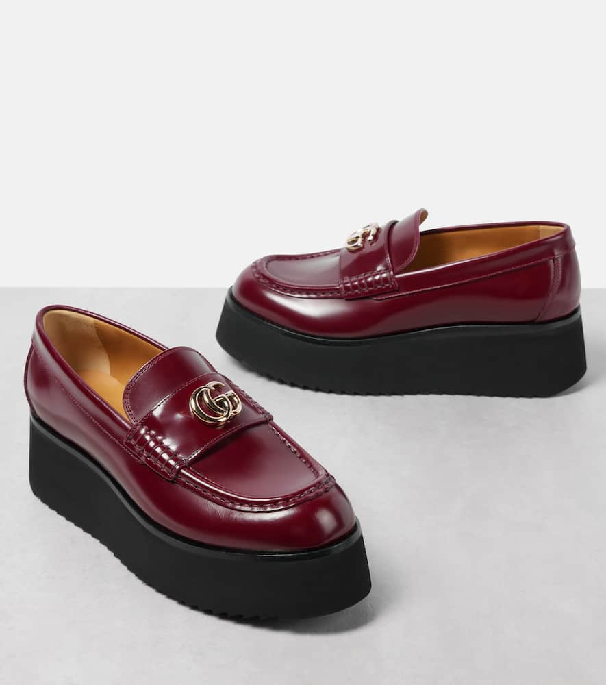 Gucci GG leather platform loafers