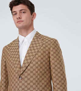 Gucci GG linen-blend blazer