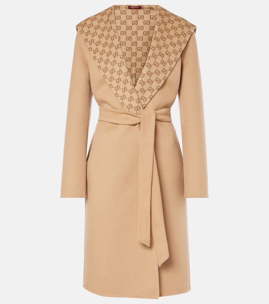 Gucci GG reversible wool and silk coat - Gucci GG 双面羊毛真丝外套