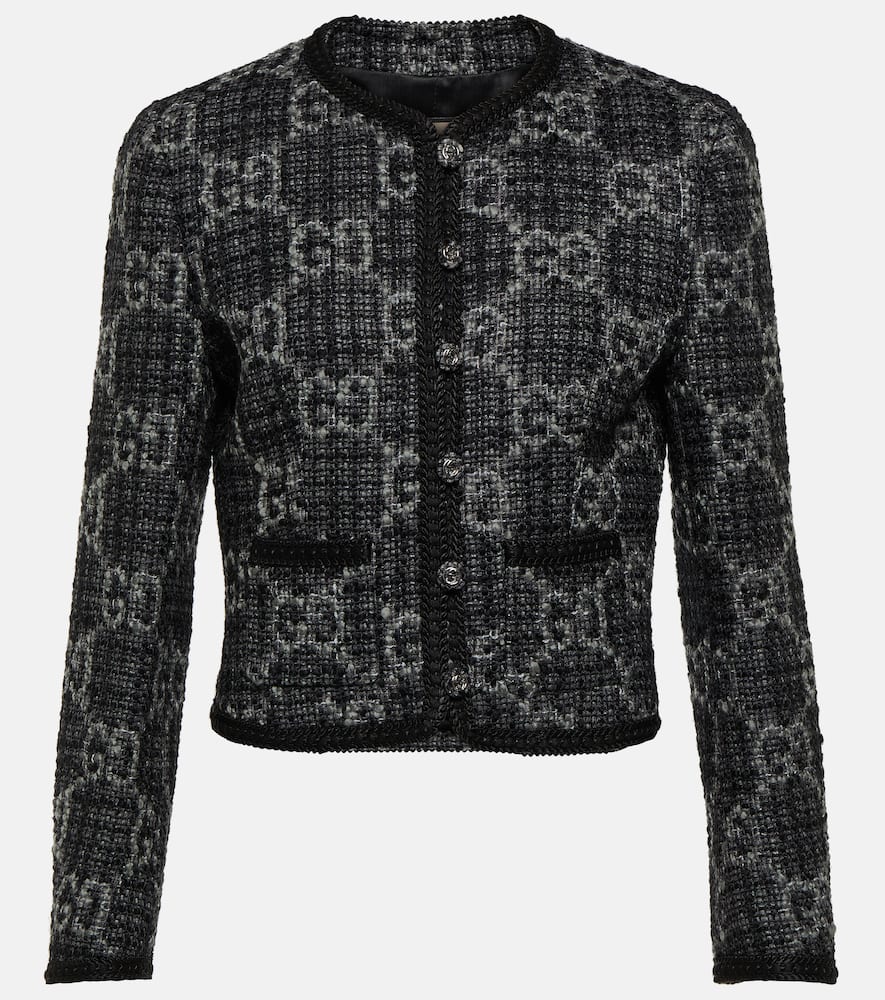 Gucci GG single-breasted wool-blend tweed jacket