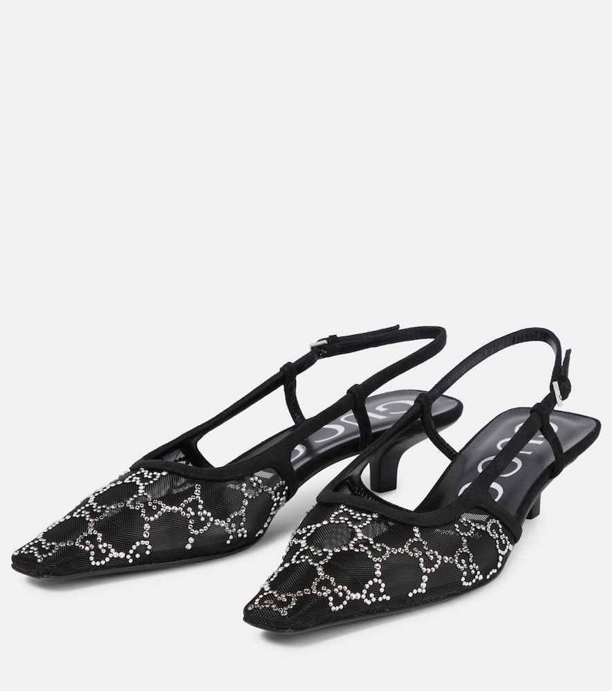 Gucci Gucci Demi embellished slingback pumps
