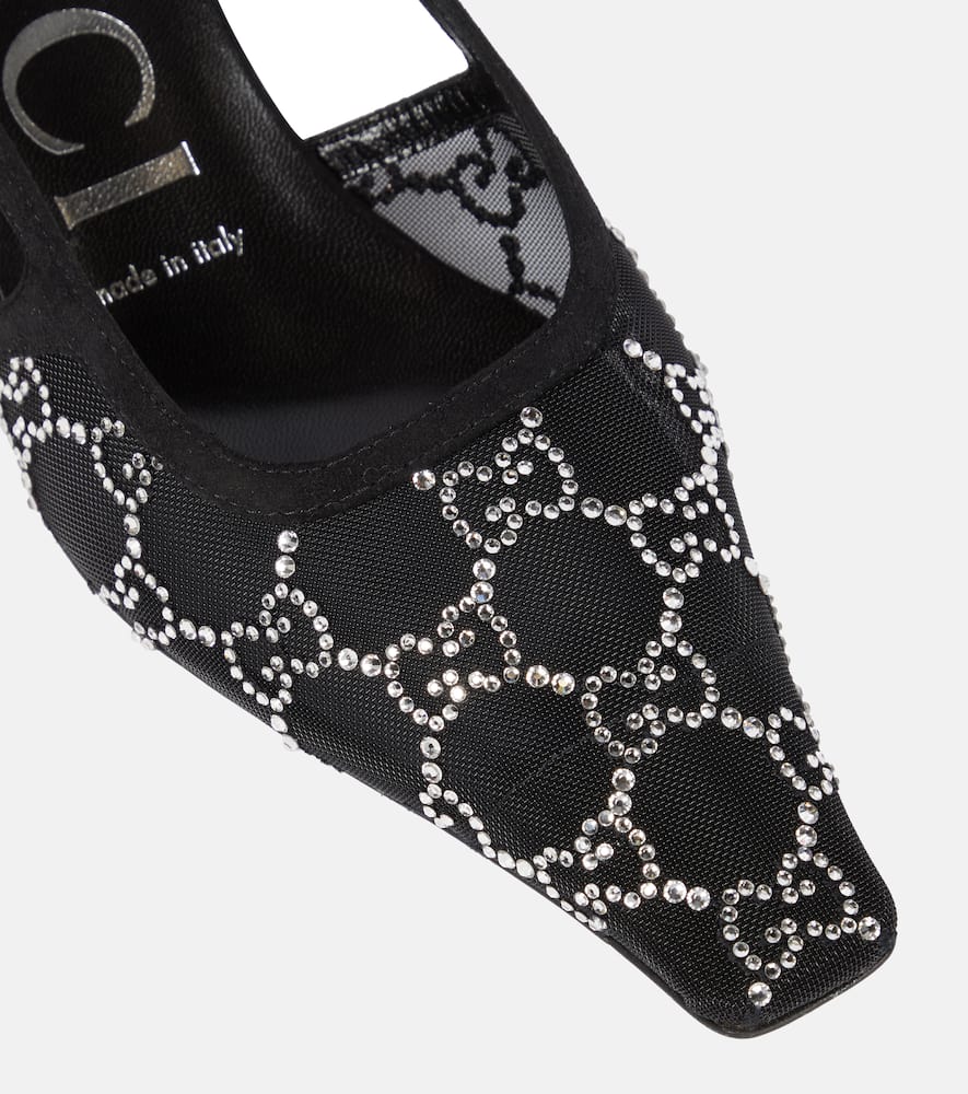 Gucci Gucci Demi embellished slingback pumps