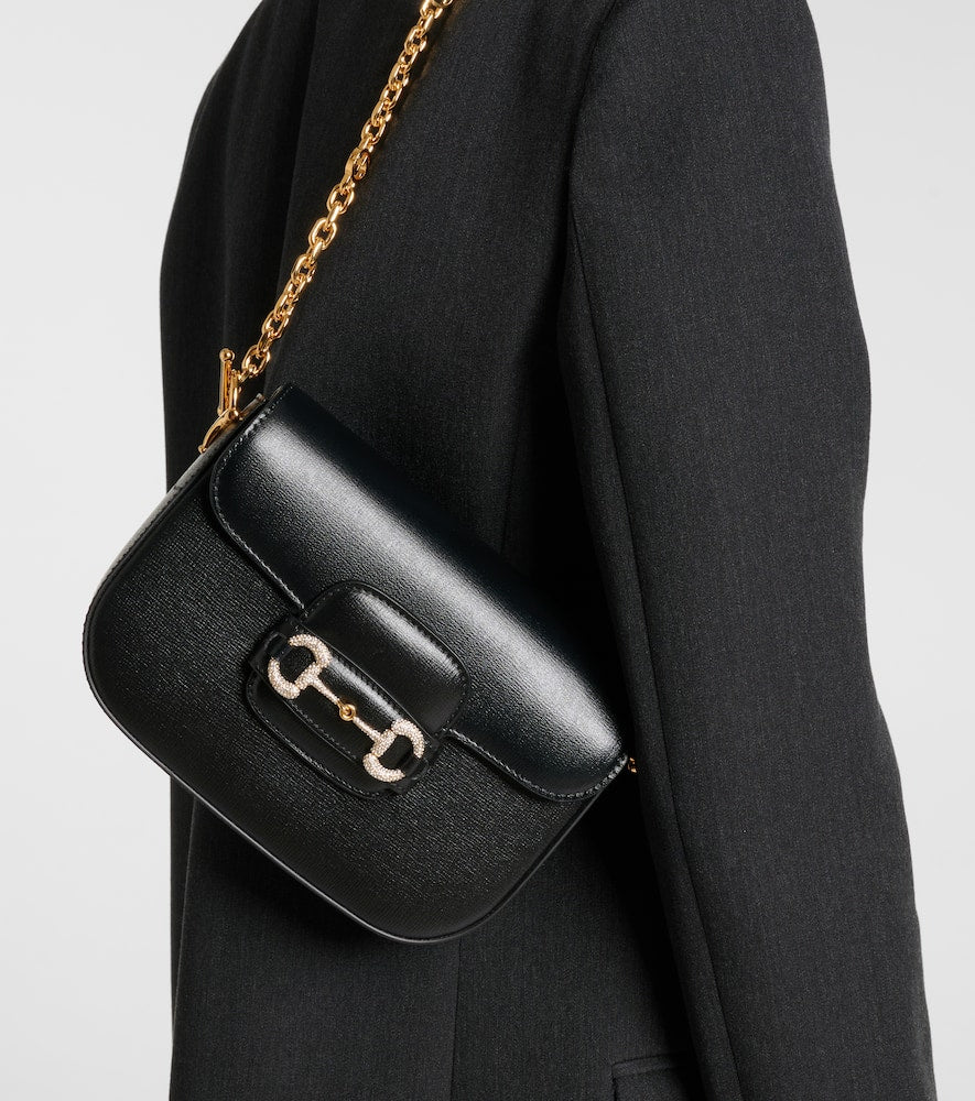 Gucci Gucci Horsebit 1955 GG Crystal shoulder bag