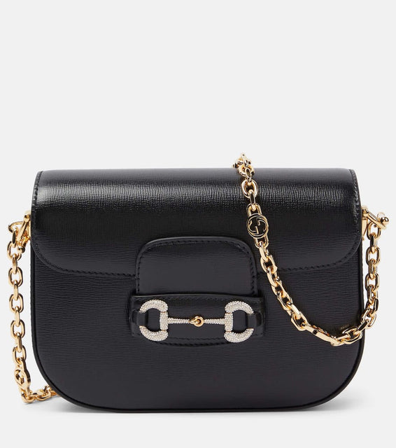 Gucci Gucci Horsebit 1955 GG Crystal shoulder bag. Shop Gucci Shoulder Bags for women now.