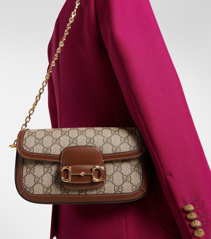 Gucci Gucci Horsebit 1955 canvas shoulder bag