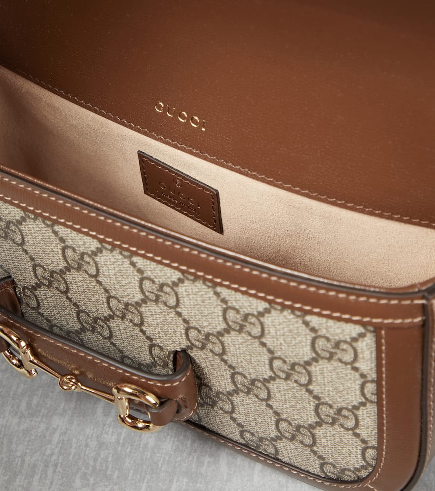 Gucci Gucci Horsebit 1955 canvas shoulder bag