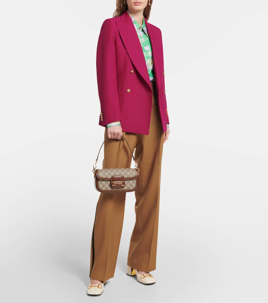 Gucci Gucci Horsebit 1955 canvas shoulder bag