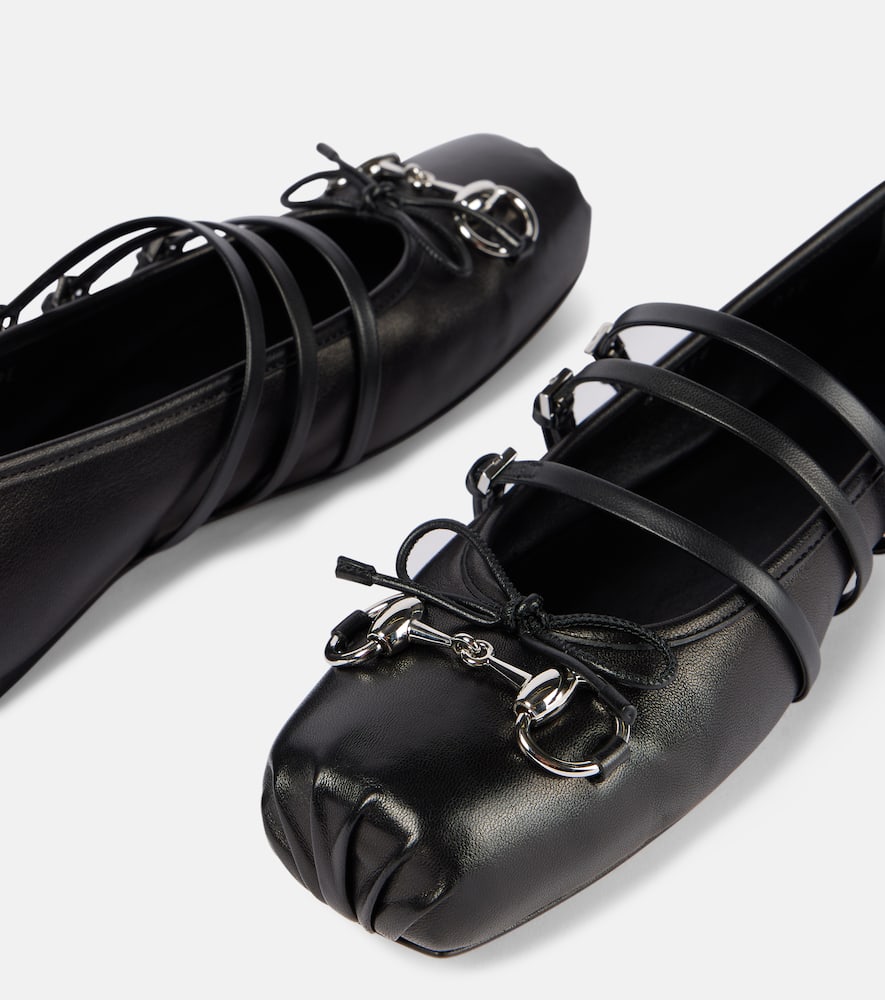 Gucci Gucci Horsebit leather ballet flats