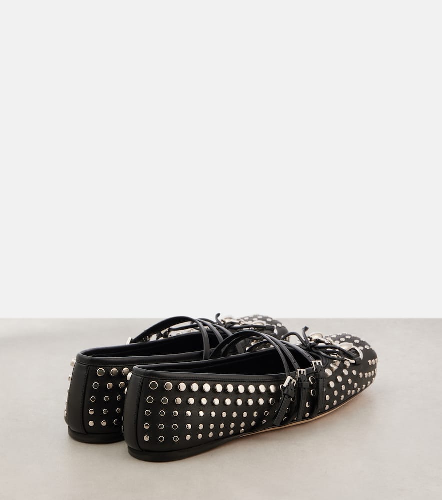 Gucci Gucci Horsebit studded leather ballet flats