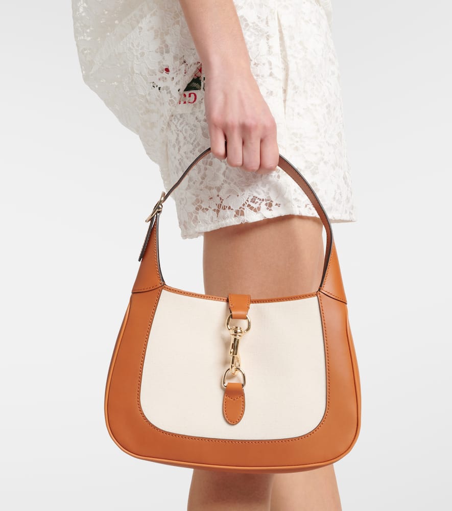Gucci Gucci Jackie Small leather-trimmed shoulder bag