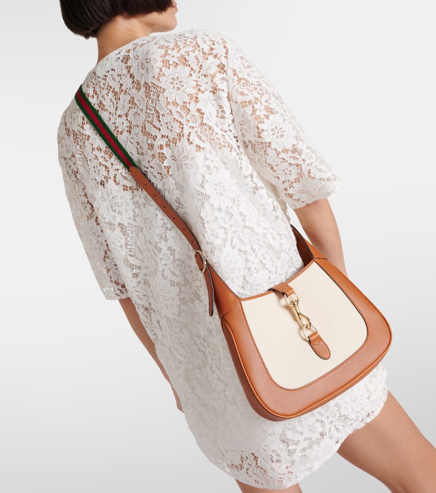 Gucci Gucci Jackie Small leather-trimmed shoulder bag