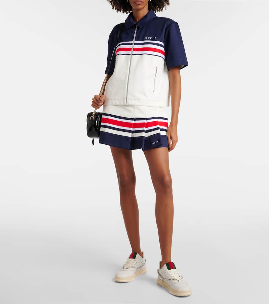 Gucci Gucci Re-Web embellished leather sneakers