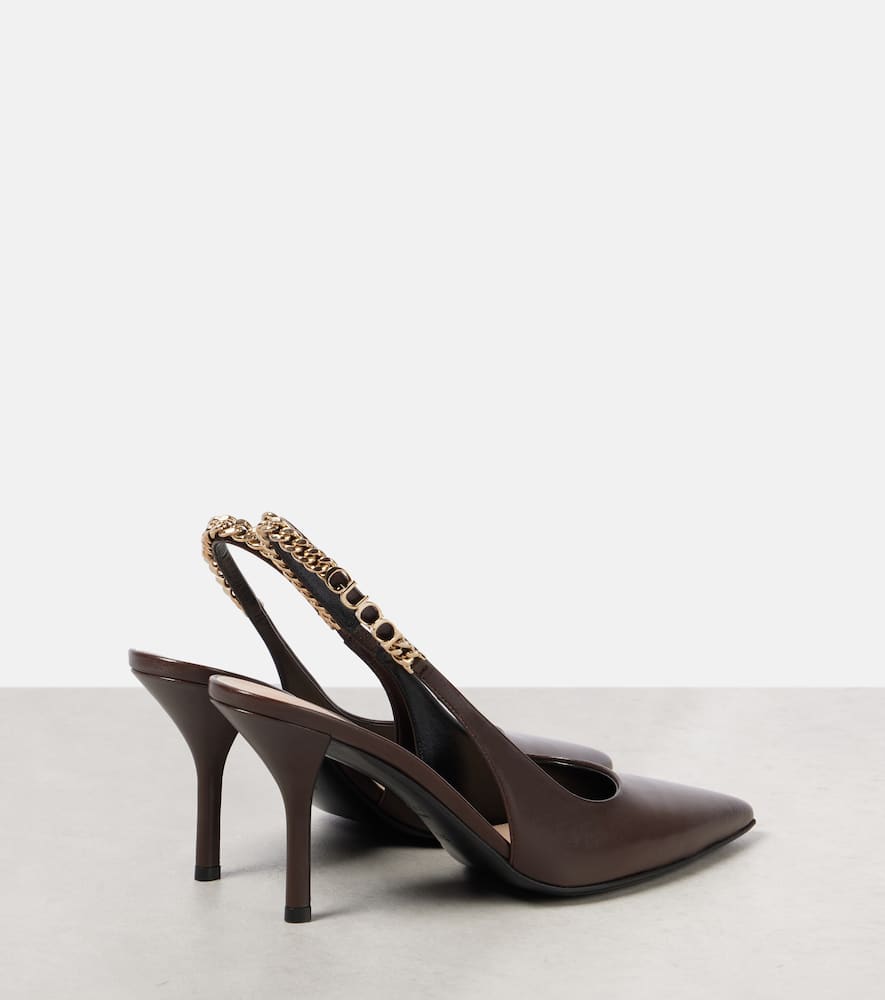 Gucci Gucci Signoria leather slingback pumps