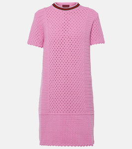 Gucci Gucci Web cotton crochet minidress