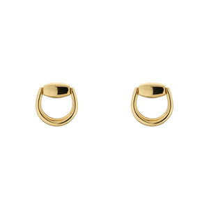 Gucci Horsebit 18k Yellow Gold Stud Earrings