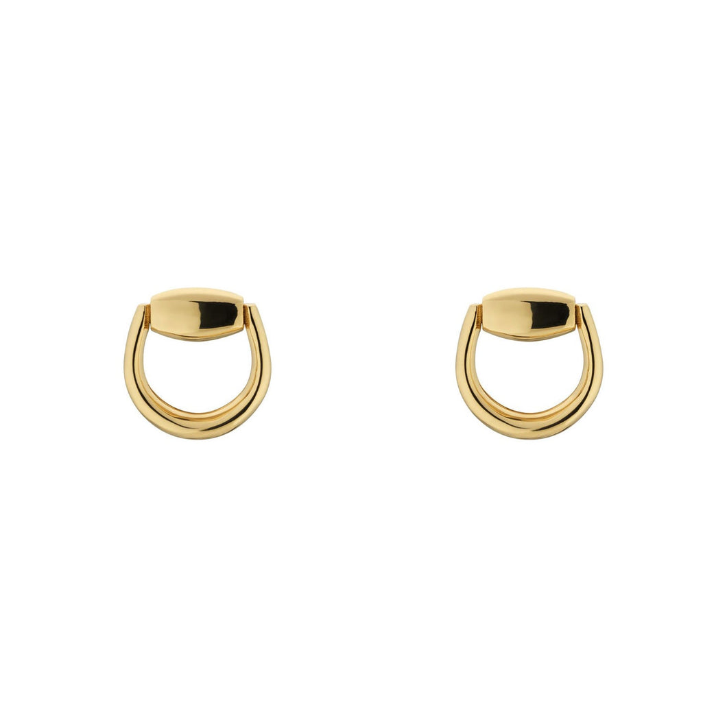 Gucci Horsebit 18k Yellow Gold Stud Earrings