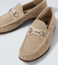 Gucci Horsebit 1953 GG debossed suede loafers
