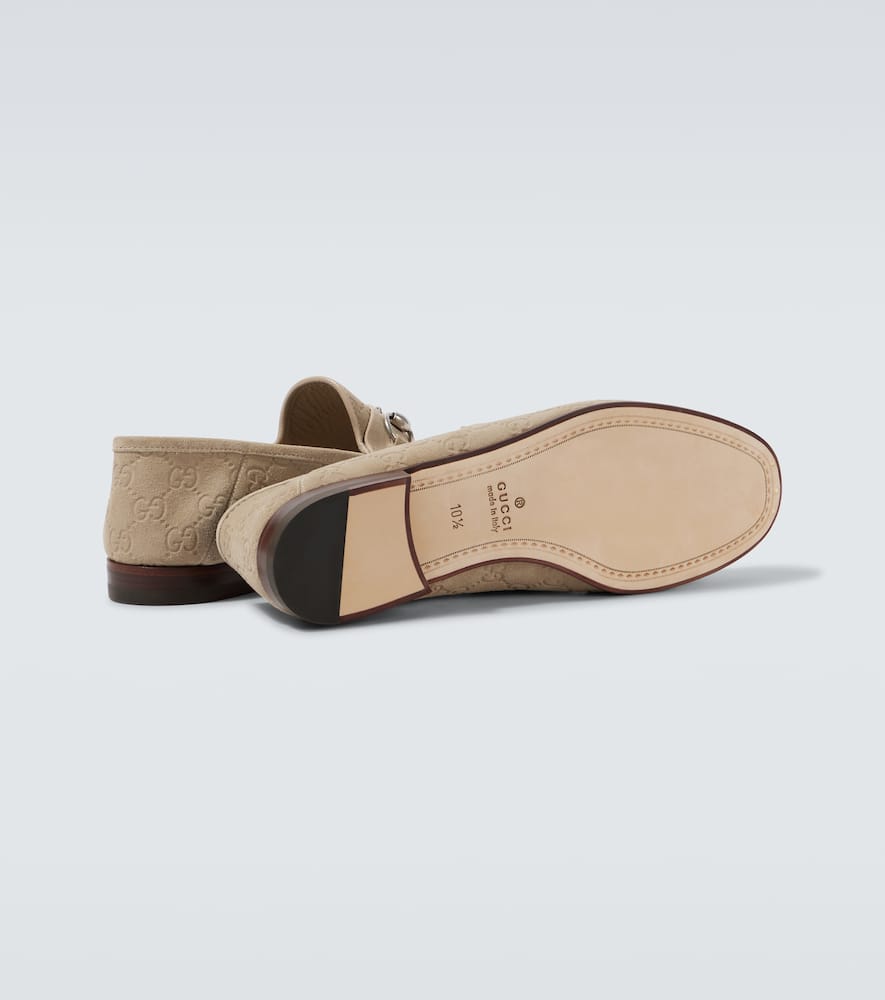 Gucci Horsebit 1953 GG debossed suede loafers