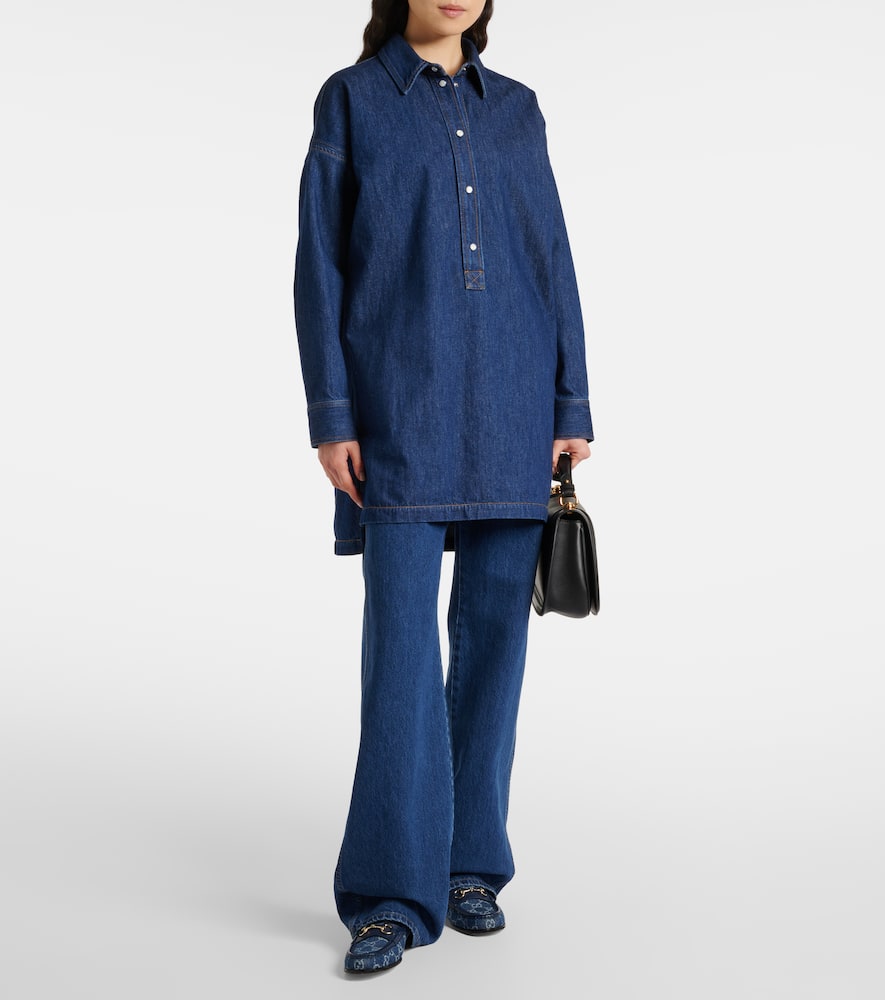 Gucci Horsebit 1953 GG denim loafers