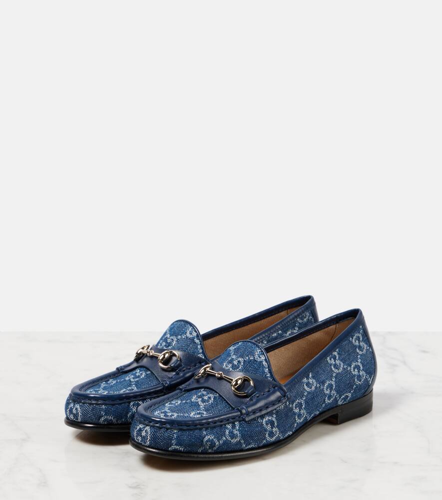 Gucci Horsebit 1953 GG denim loafers