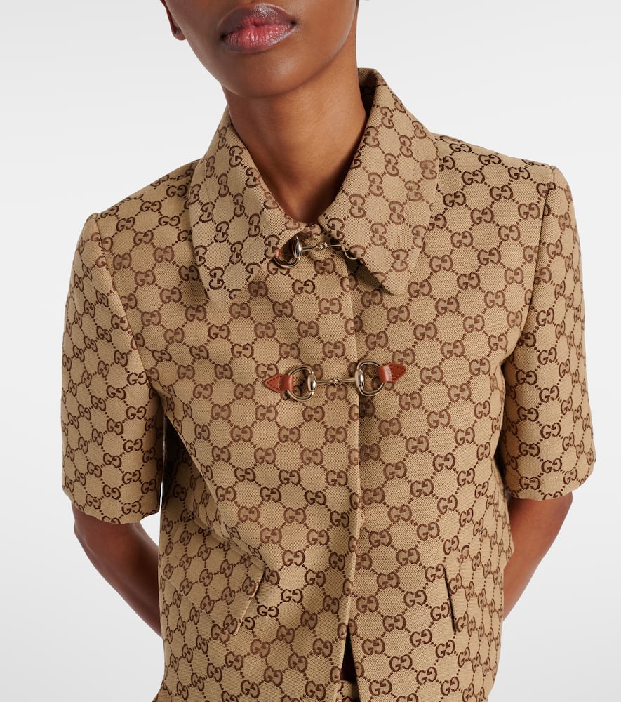 Gucci Horsebit GG Canvas jacket