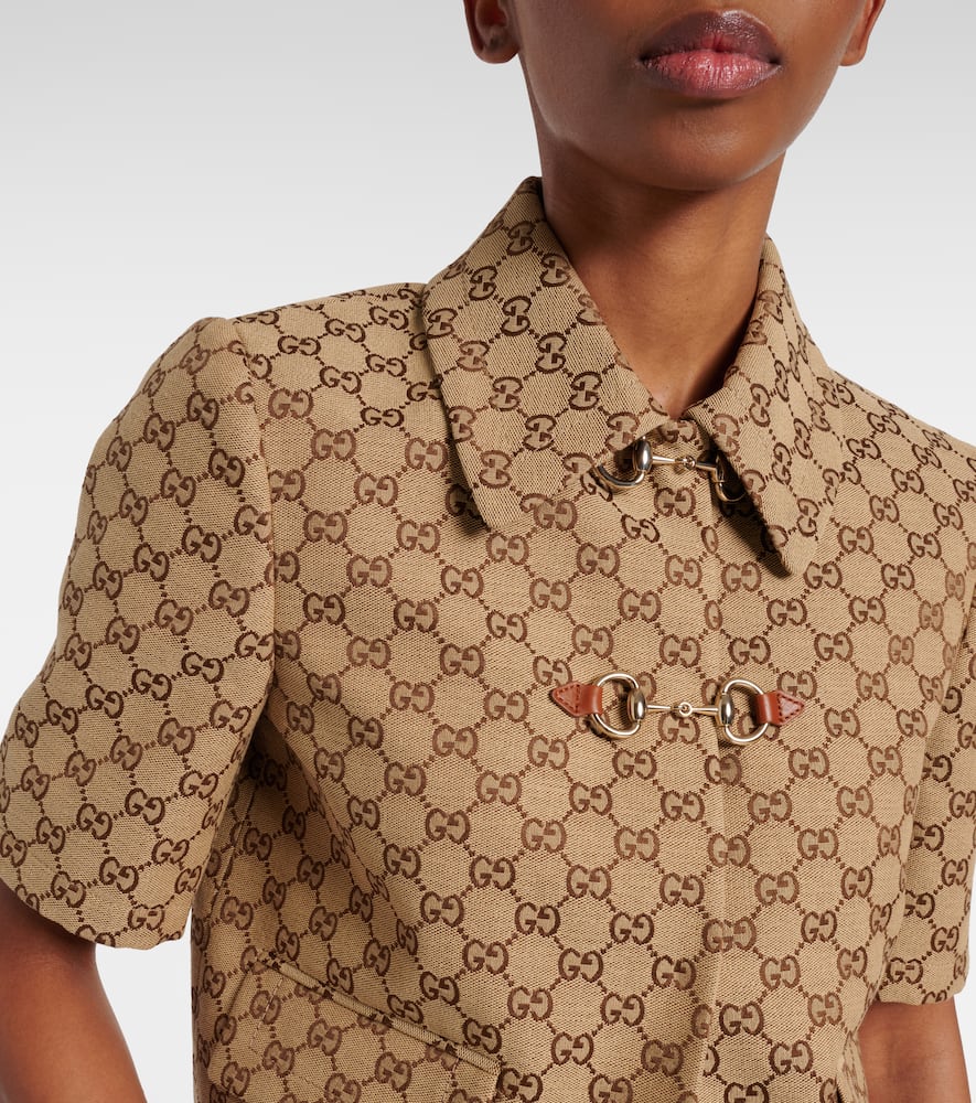 Gucci Horsebit GG Canvas jacket