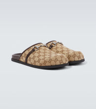Gucci Horsebit GG Canvas mules