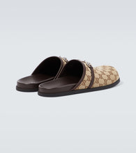 Gucci Horsebit GG Canvas mules
