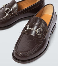 Gucci Horsebit GG debossed leather loafers