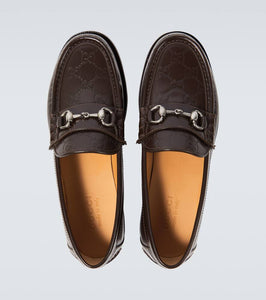Gucci Horsebit GG debossed leather loafers