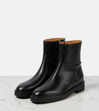 Gucci Horsebit GG leather ankle boots