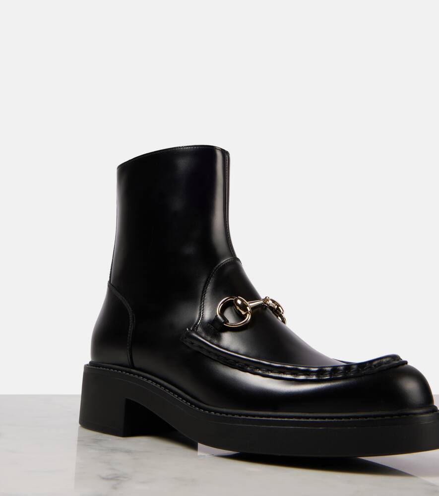 Gucci Horsebit leather ankle boots