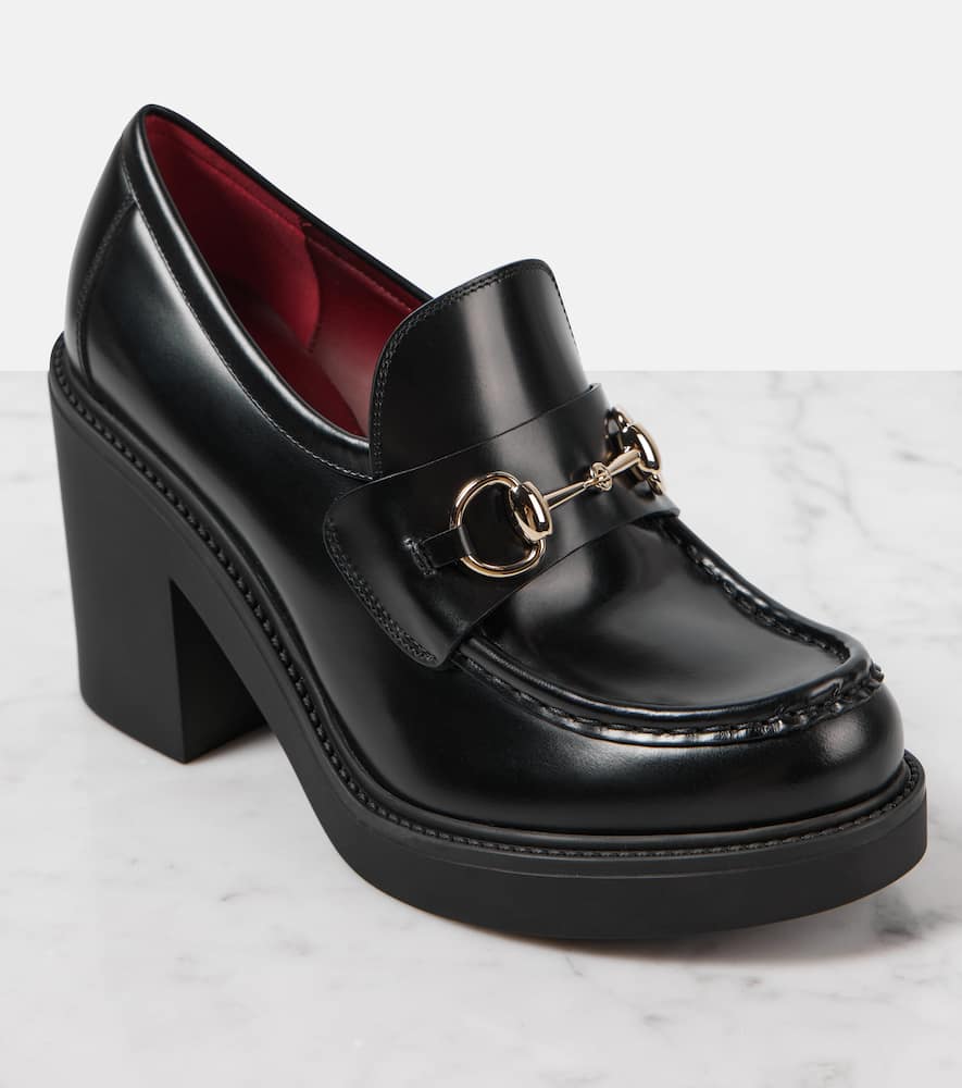 Gucci Horsebit leather loafer pumps