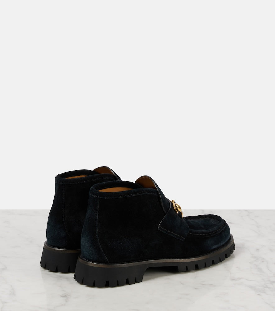 Gucci Horsebit suede ankle boots