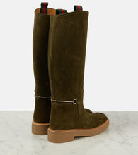 Gucci Horsebit suede knee-high boots