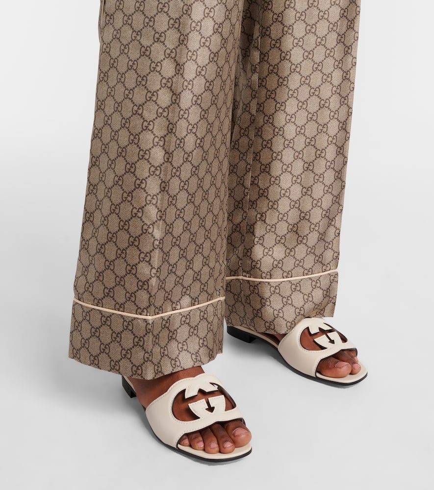 Gucci Interlocking G cutout leather sandals