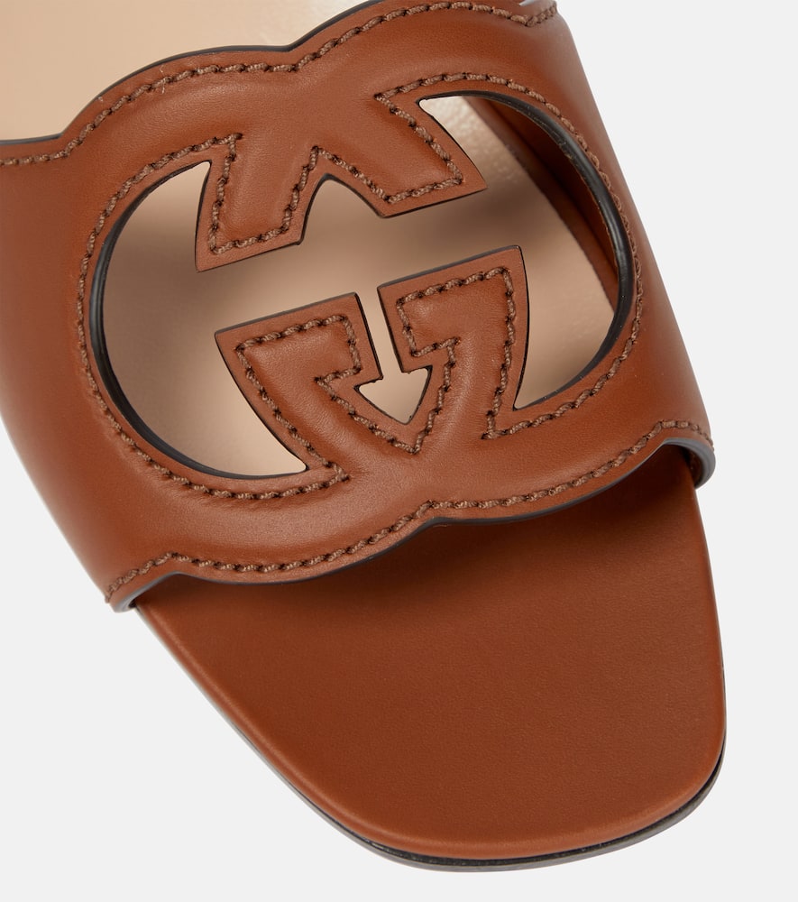 Gucci Interlocking G cutout leather sandals