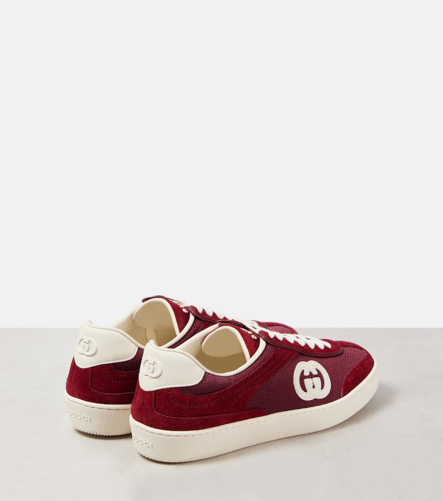 Gucci Interlocking G suede-trimmed sneakers