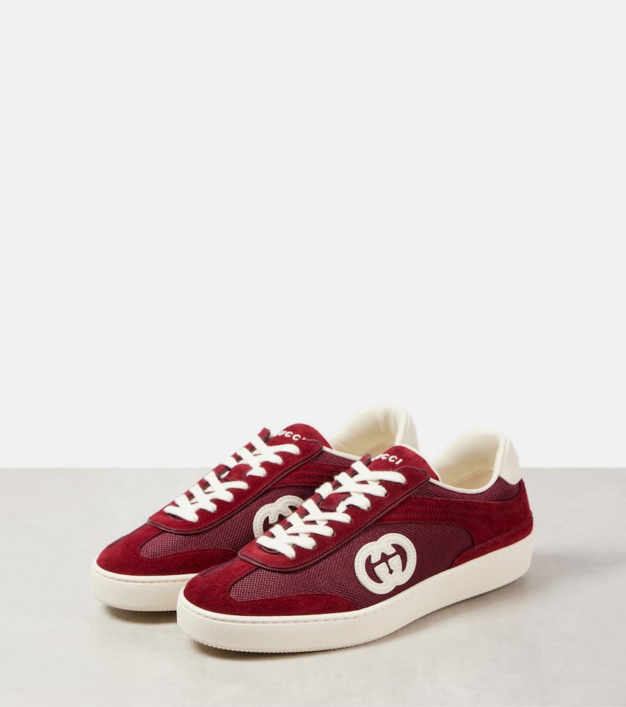 Gucci Interlocking G suede-trimmed sneakers