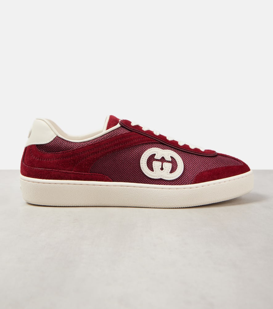 Gucci Interlocking G suede-trimmed sneakers